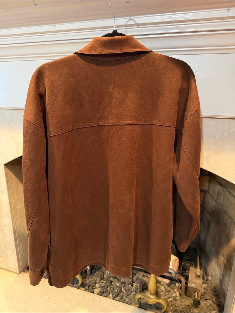 Ruby Rd. Suede Button-Front Jacket in Rust Brown - Picture 4 of 4